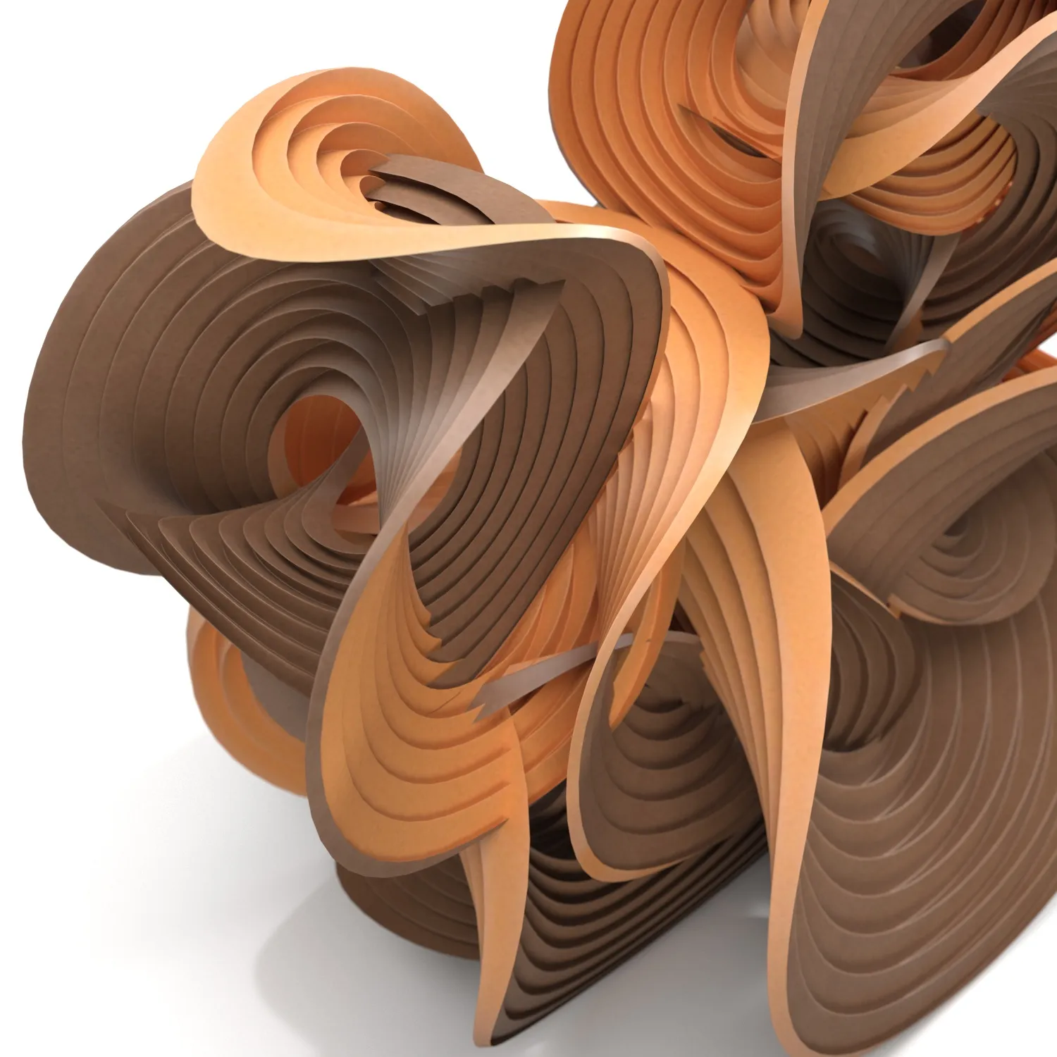 Erik Demaine Curved Crease Sculpture PBR 3D Model_05